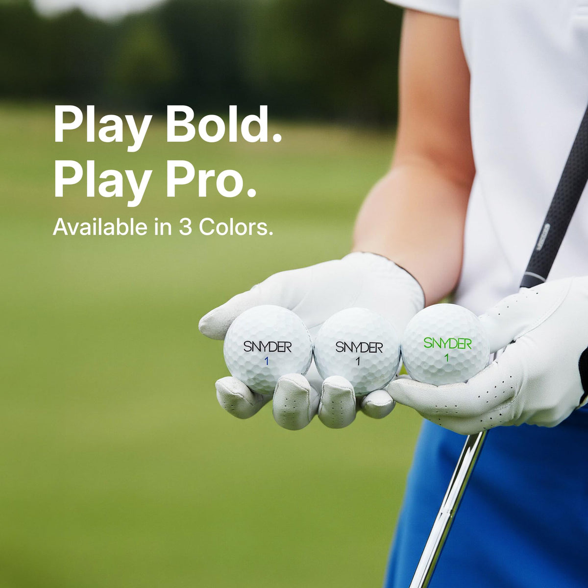 Snyder USA Pro Golf Balls with low-spin design to support straighter shots.