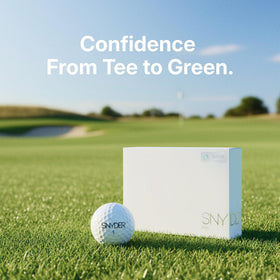 Snyder USA Pro Golf Balls white pack close-up showing classic, clean look.