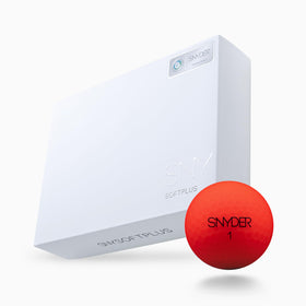 Snyder USA Soft Plus red golf balls pack shot for easy visibility on the course