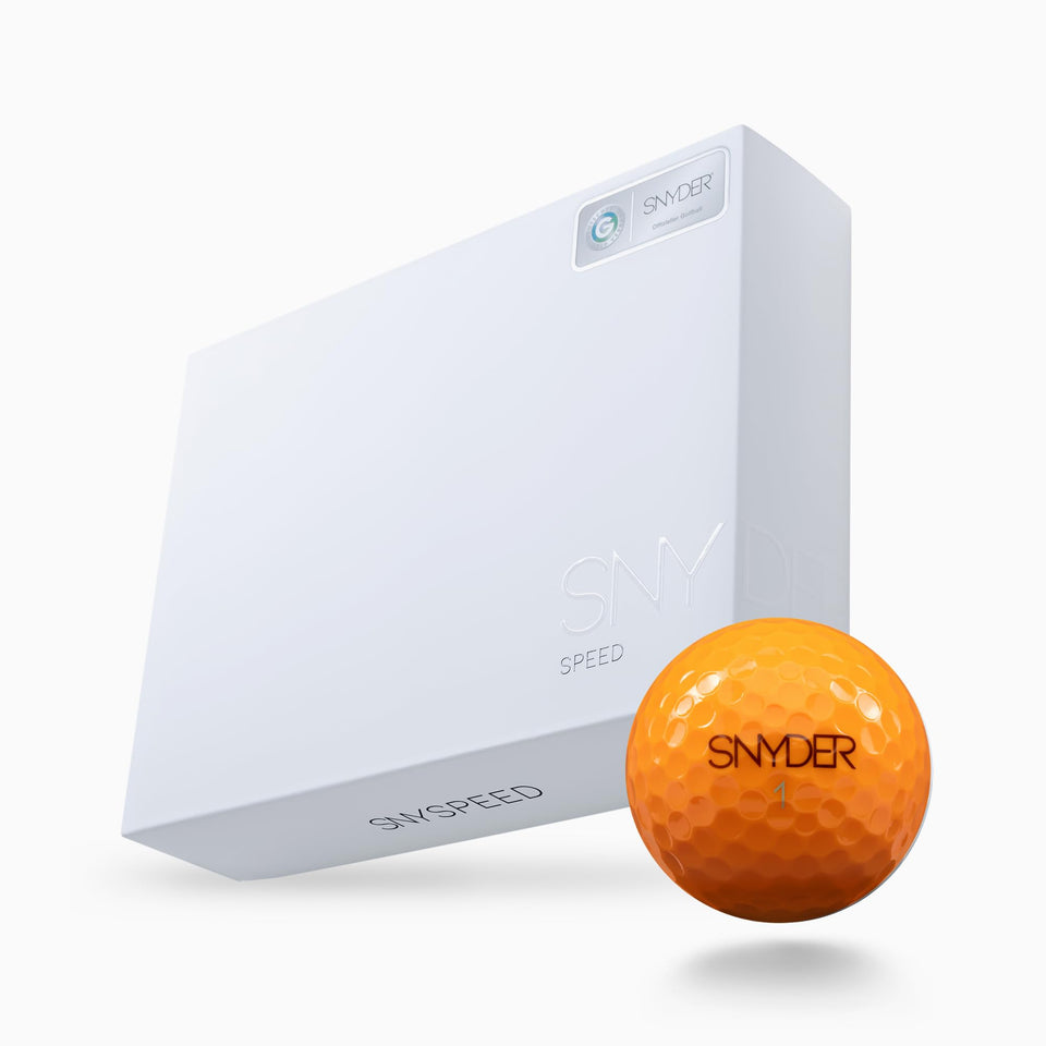Snyder USA Speed golf balls with 3-piece core for distance and control