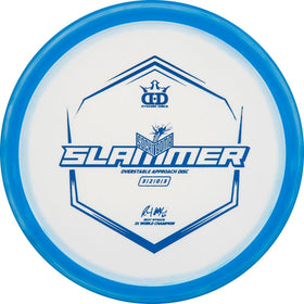 Sockibomb Slammer putter in hand ready for precise approaches.