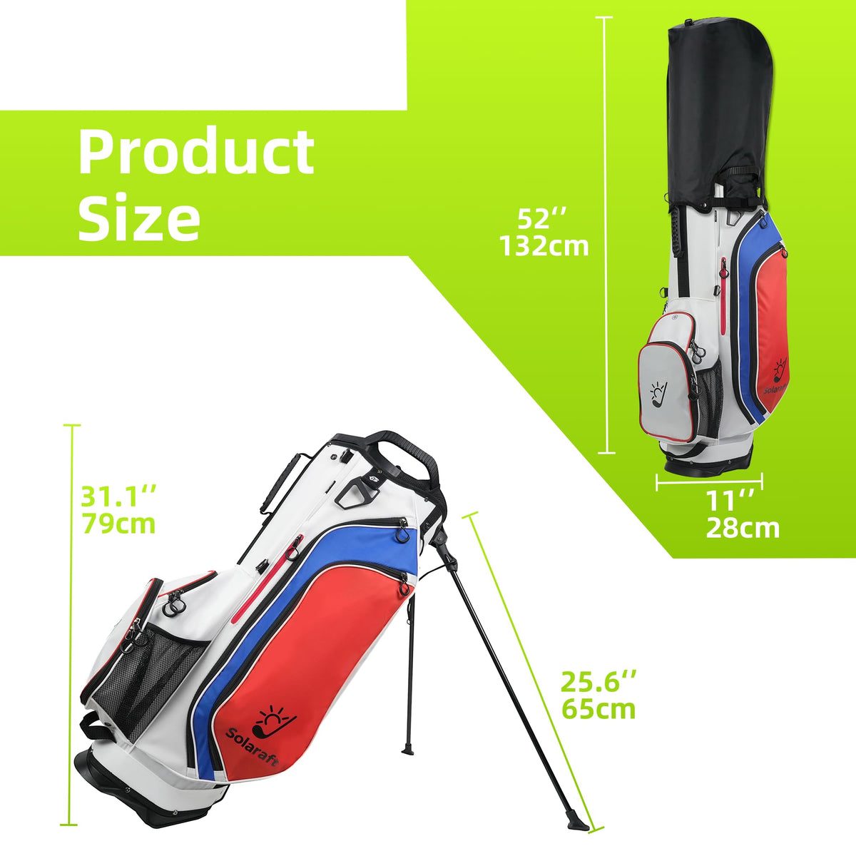 Solaraft Anti shake dividers keep clubs organized and reduce clatter.