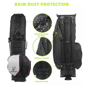 Solaraft Golf Stand Bag eight-pocket layout keeps tees, balls, water, and gloves organized.