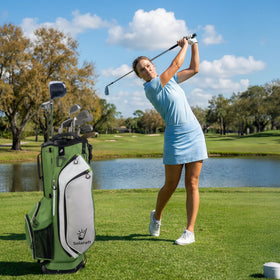 Solaraft Golf Stand Bag is travel-ready with durable, compact construction