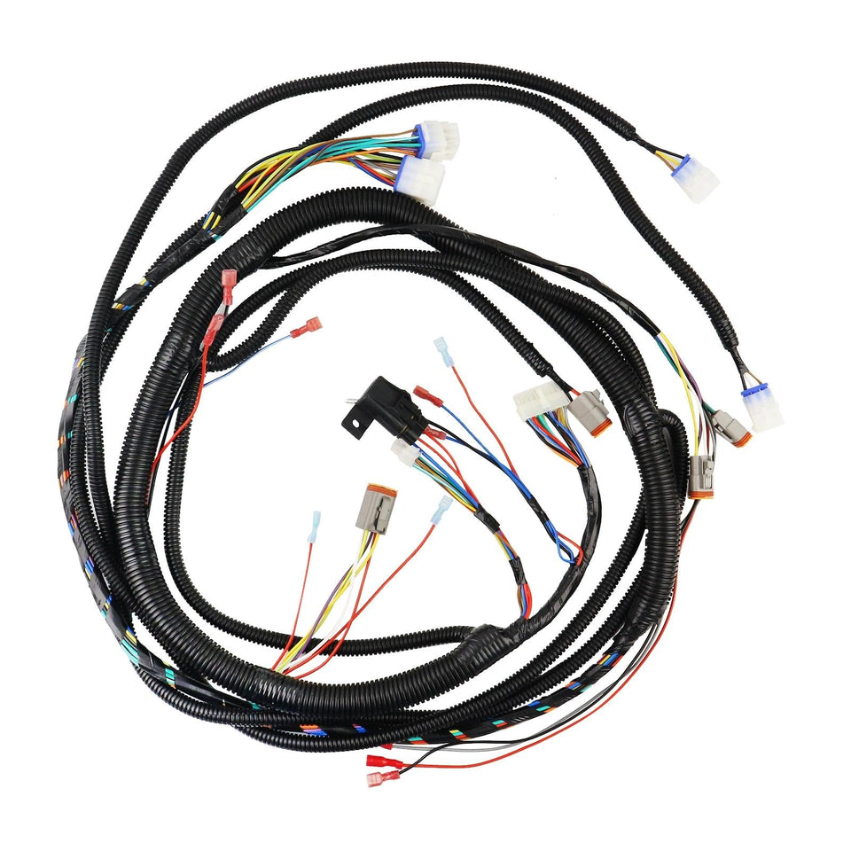 SONAKY replacement wire harness for Club Car Precedent, left-side view shows secure connectors.