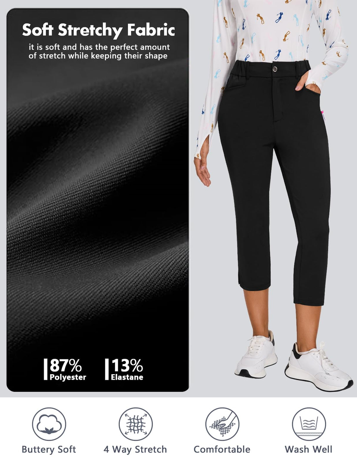 Soneven pants with back zipper pockets for secure storage