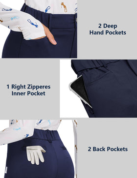 Soneven pants flat front waistband for sleek look.