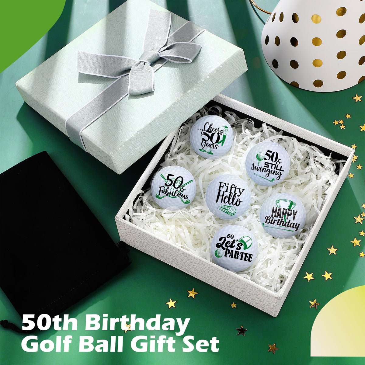Sonwyoung 50th greeting imprint adds personal charm to golf.