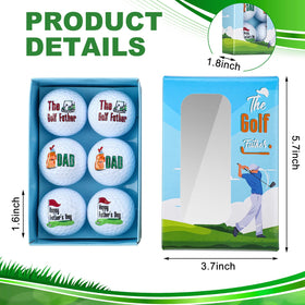 Sonwyoung dad golf balls style B 6-pack with humorous phrases for golf lovers