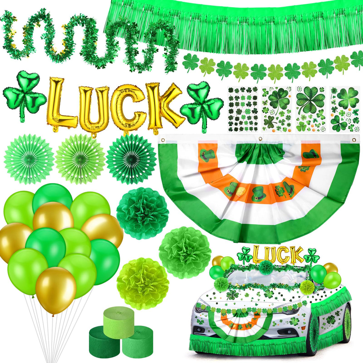 Sonwyoung balloons create a cheerful St. Patrick's Day parade vibe