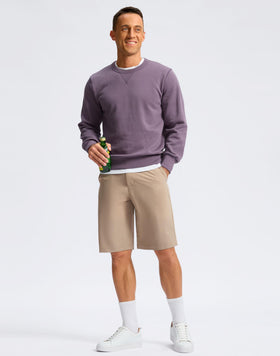 Soothfeel men's casual golf shorts 11-inch back view highlighting secure back pocket.
