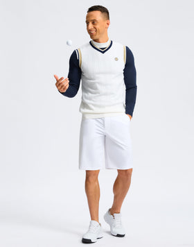 Soothfeel mens casual shorts 9-inch inseam ideal for mid-height wear.
