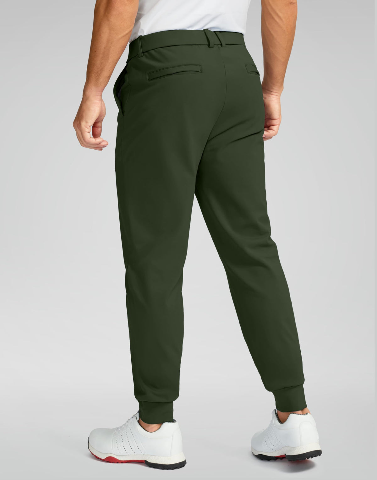 Soothfeel men's fleece-lined golf joggers waistband closure with secure fit.