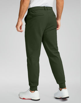 Soothfeel men's fleece-lined golf joggers waistband closure with secure fit.
