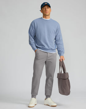 Soothfeel fleece-lined pants with zip fly offering secure wear.