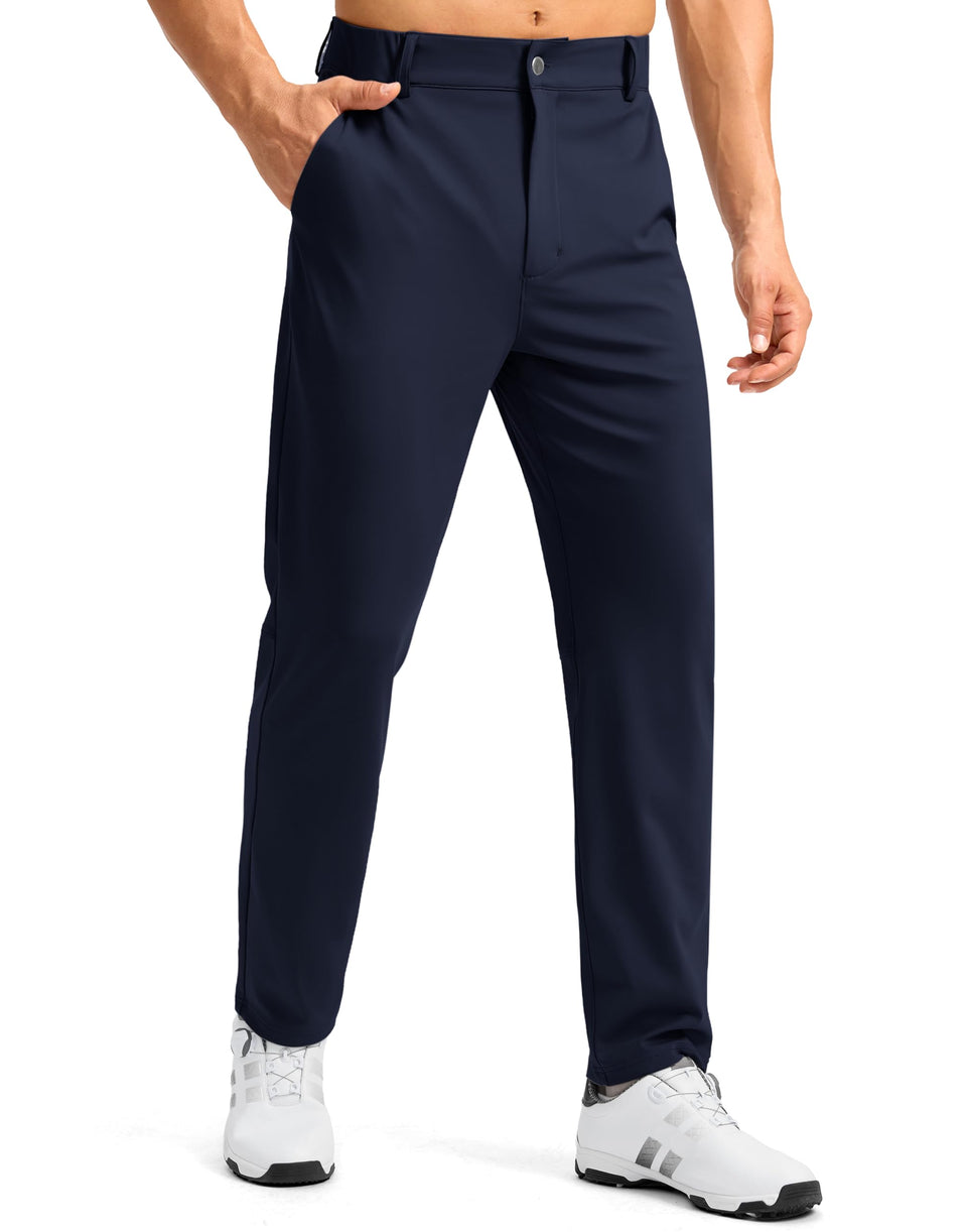 Soothfeel men's golf pants with 5 pockets for quick access during rounds.