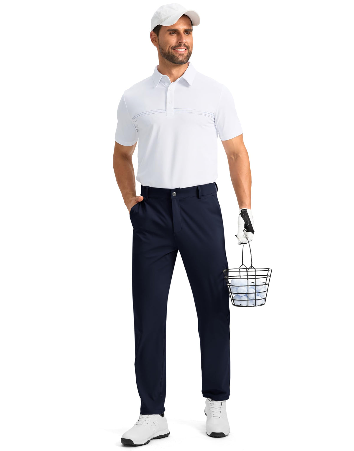 Soothfeel men's golf pants breathable fabric helps you stay cool.