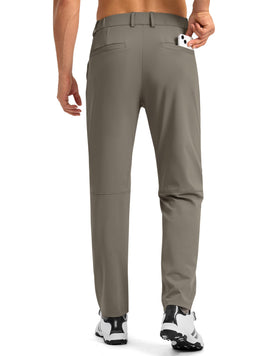 Soothfeel Men’s Golf Pants carbon dust side pocket demonstrates ready storage for essentials.