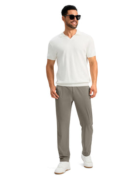 Soothfeel Men’s Golf Pants carbon dust slim-fit design suits casual and business settings.