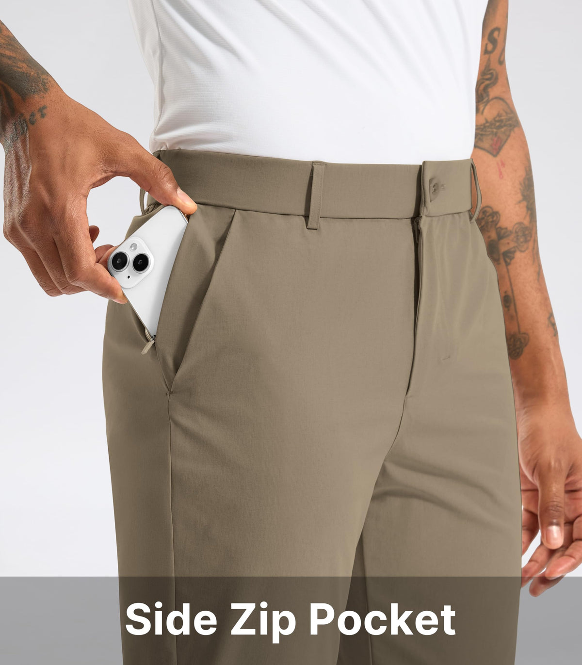 Soothfeel men's golf pants feature 4-pocket design to keep essentials secure