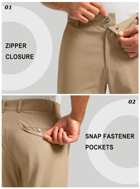 Soothfeel Mens Golf Pants inseam options show ideal length