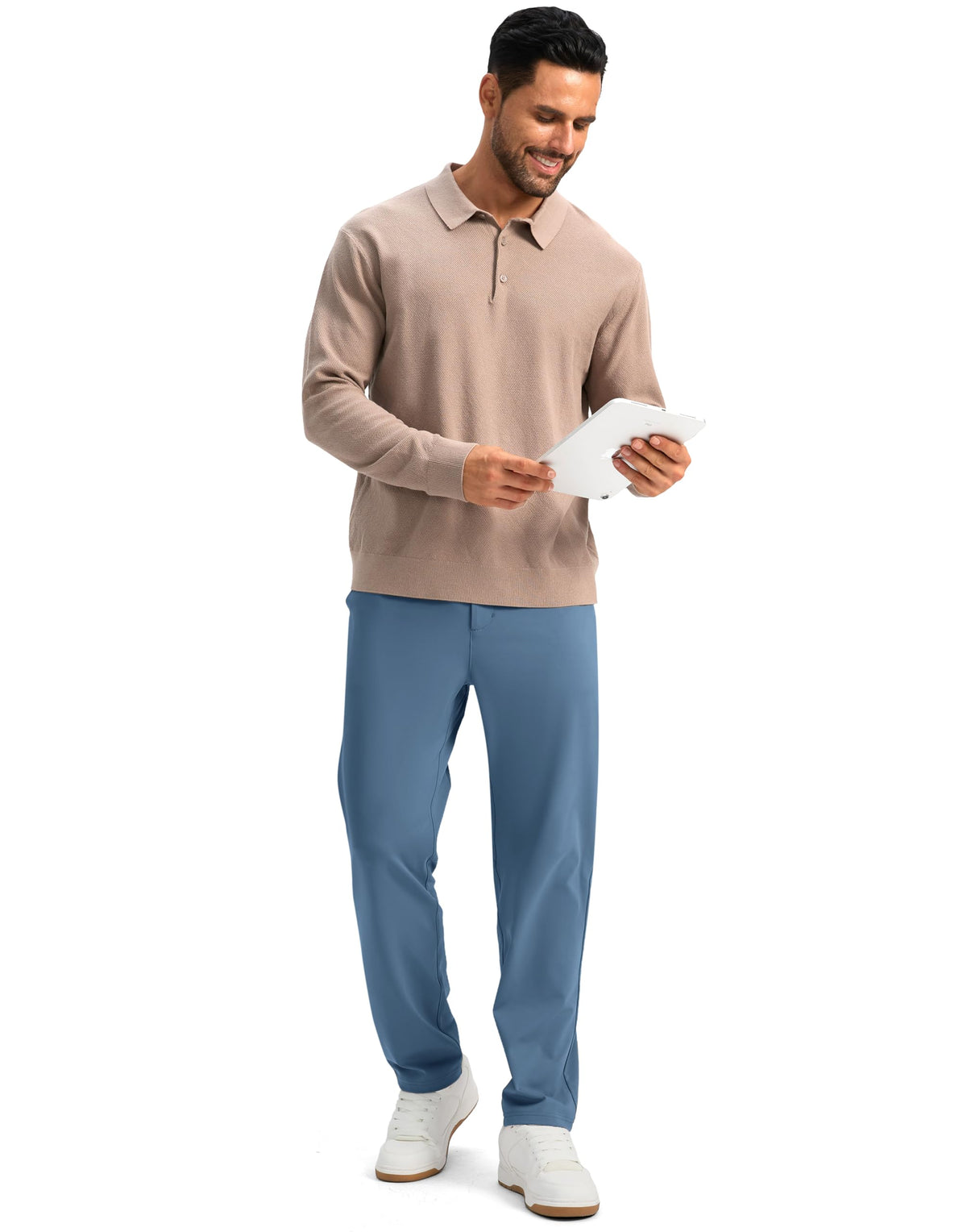 Soothfeel fabric provides moisture-wicking stretch for all-day comfort