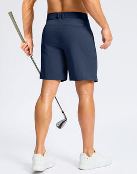Soothfeel 7-inch inseam navy shorts ideal for a clean look on and off the course