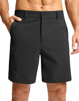 Soothfeel men's golf shorts 7in front view shows flat front for versatile wear