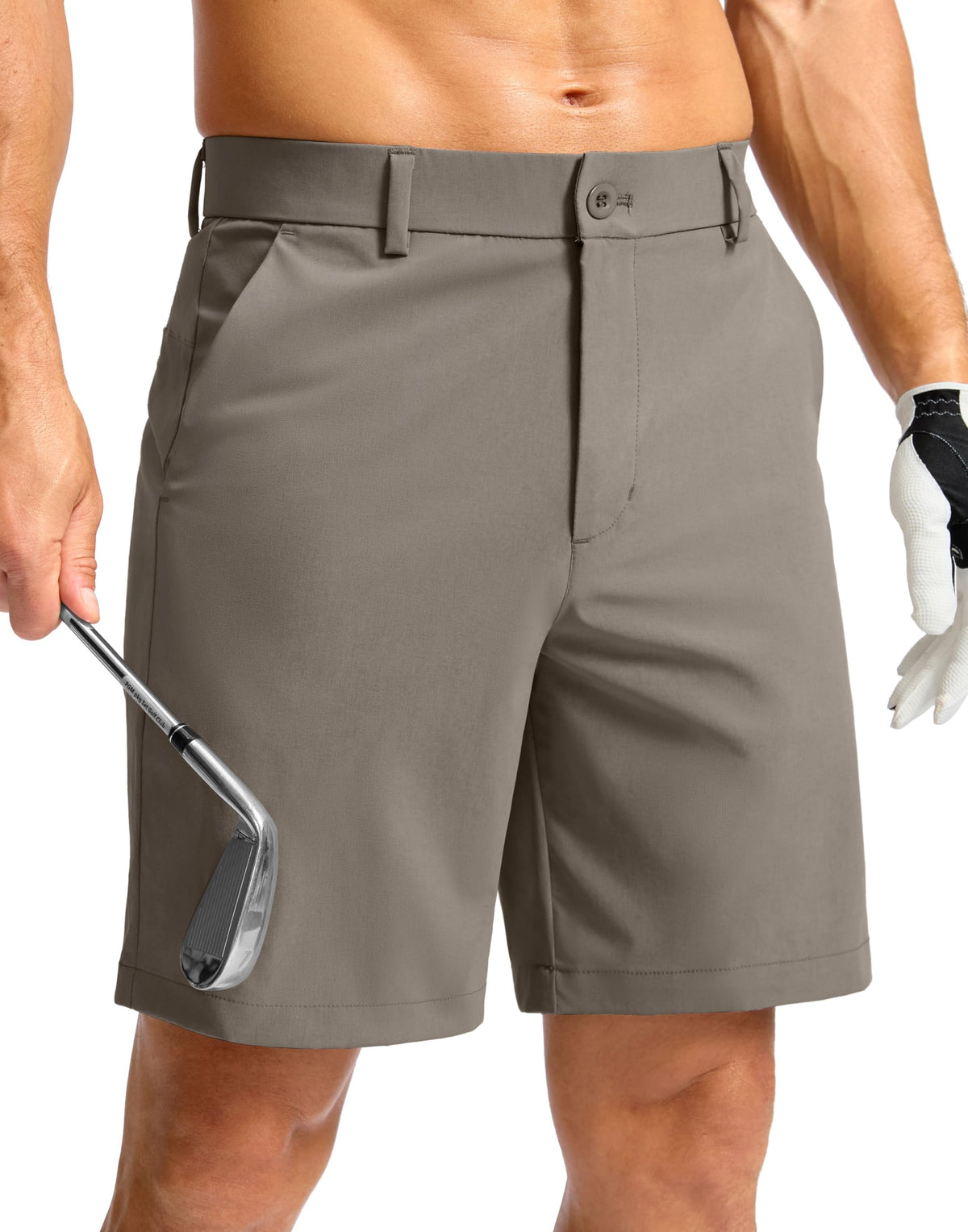 Soothfeel men's golf shorts 7-inch front view with flexible fit for unrestricted movement