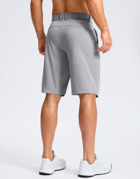 Soothfeel men's golf shorts waist detail showing hidden expandable waistband for comfort.