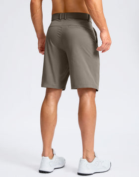 Soothfeel men's golf shorts 9-inch side view highlights pocket access and stretch