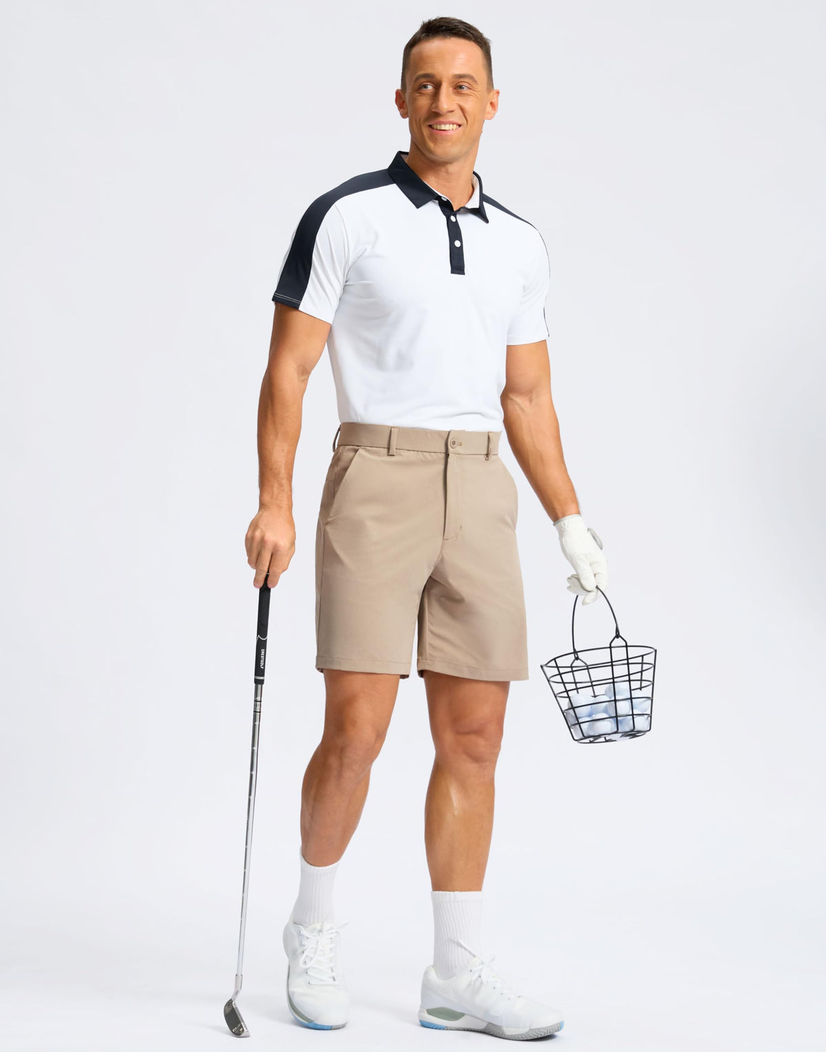 Soothfeel casual look with golf shorts for everyday wear