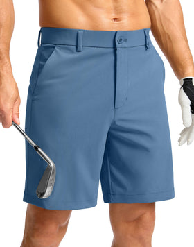 Soothfeel men's golf shorts front view for lightweight, unrestricted movement.