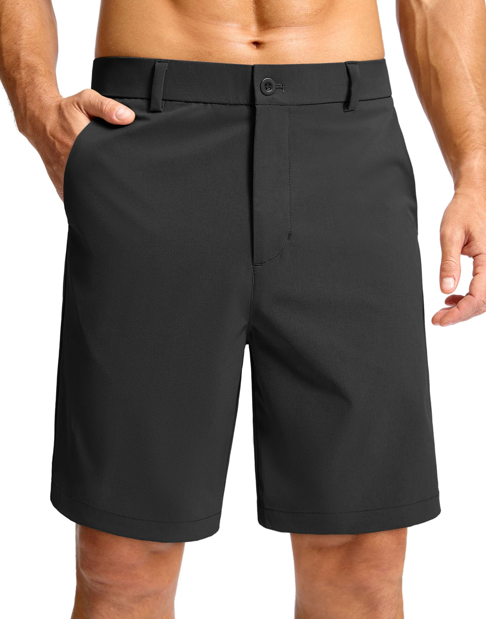 Soothfeel men's golf shorts front view with lightweight fabric for all-day comfort.