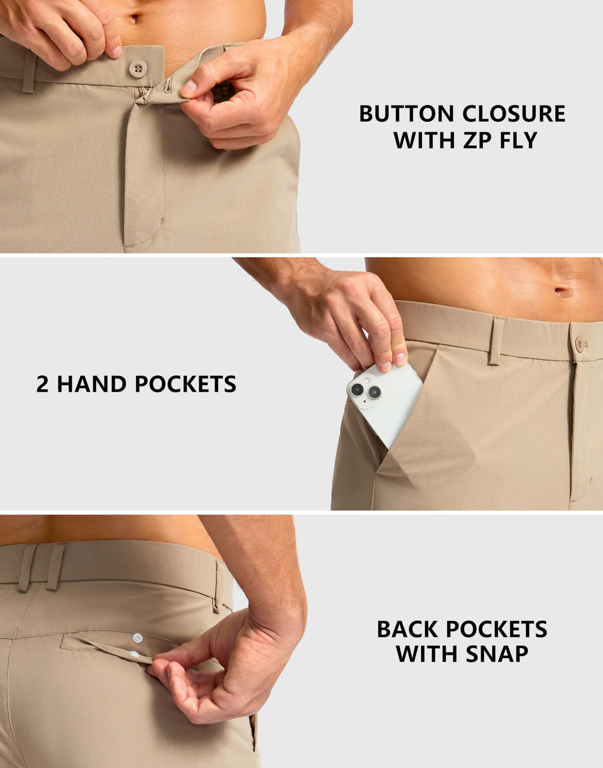 Soothfeel golf shorts quick-dry fabric for all-day comfort
