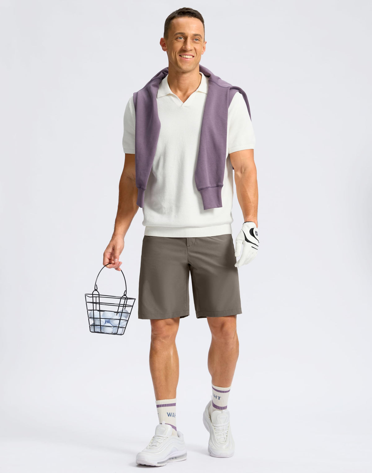 Soothfeel stone grey shorts worn outdoors illustrate versatile wear