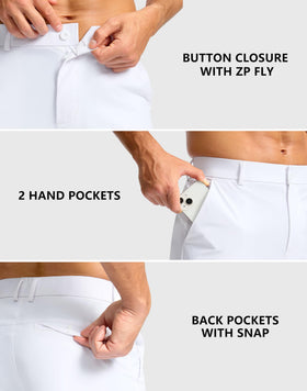 Soothfeel men's golf shorts with three pockets to store tees and accessories.