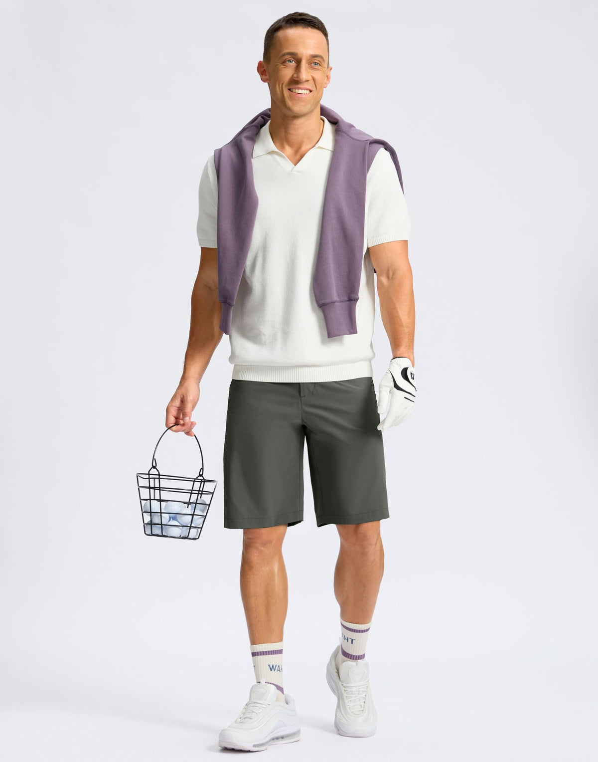 Soothfeel men's golf shorts, UPF protection; blocks sun while you move.