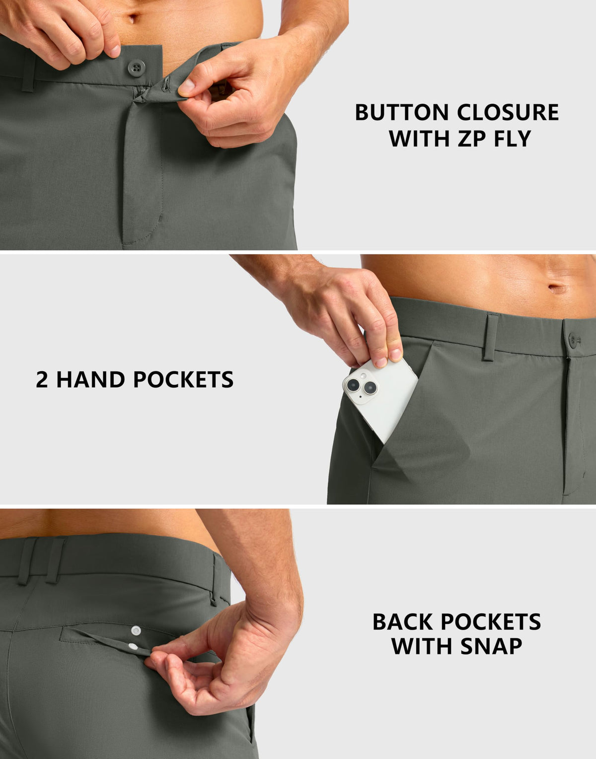 Soothfeel shorts waistband detail with hidden expandable elastic for comfort