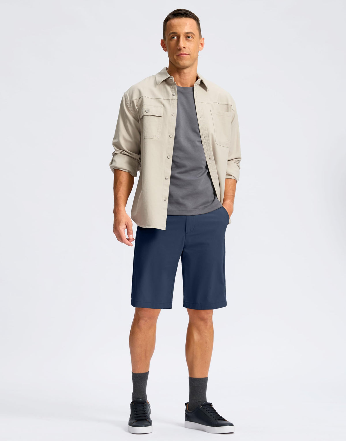 Soothfeel navy shorts 7/9/11-inch length for versatile outdoor wear