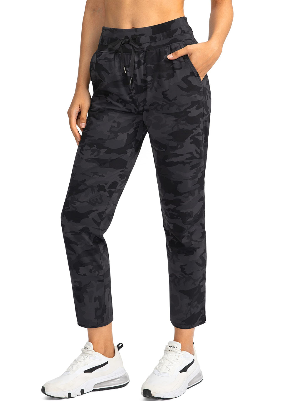 Soothfeel women's pants front view with 4 pockets for easy storage.