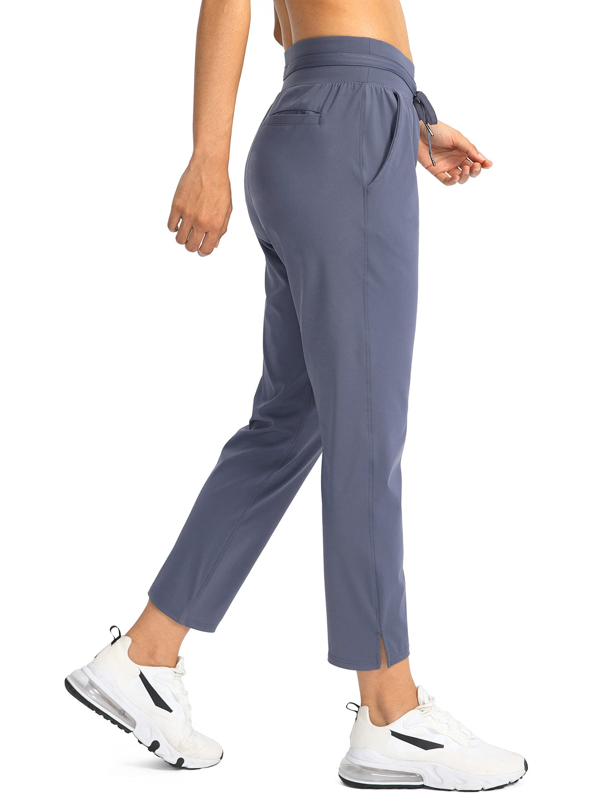 Soothfeel women's pants 7/8 length with split hem for versatile office and golf wear.