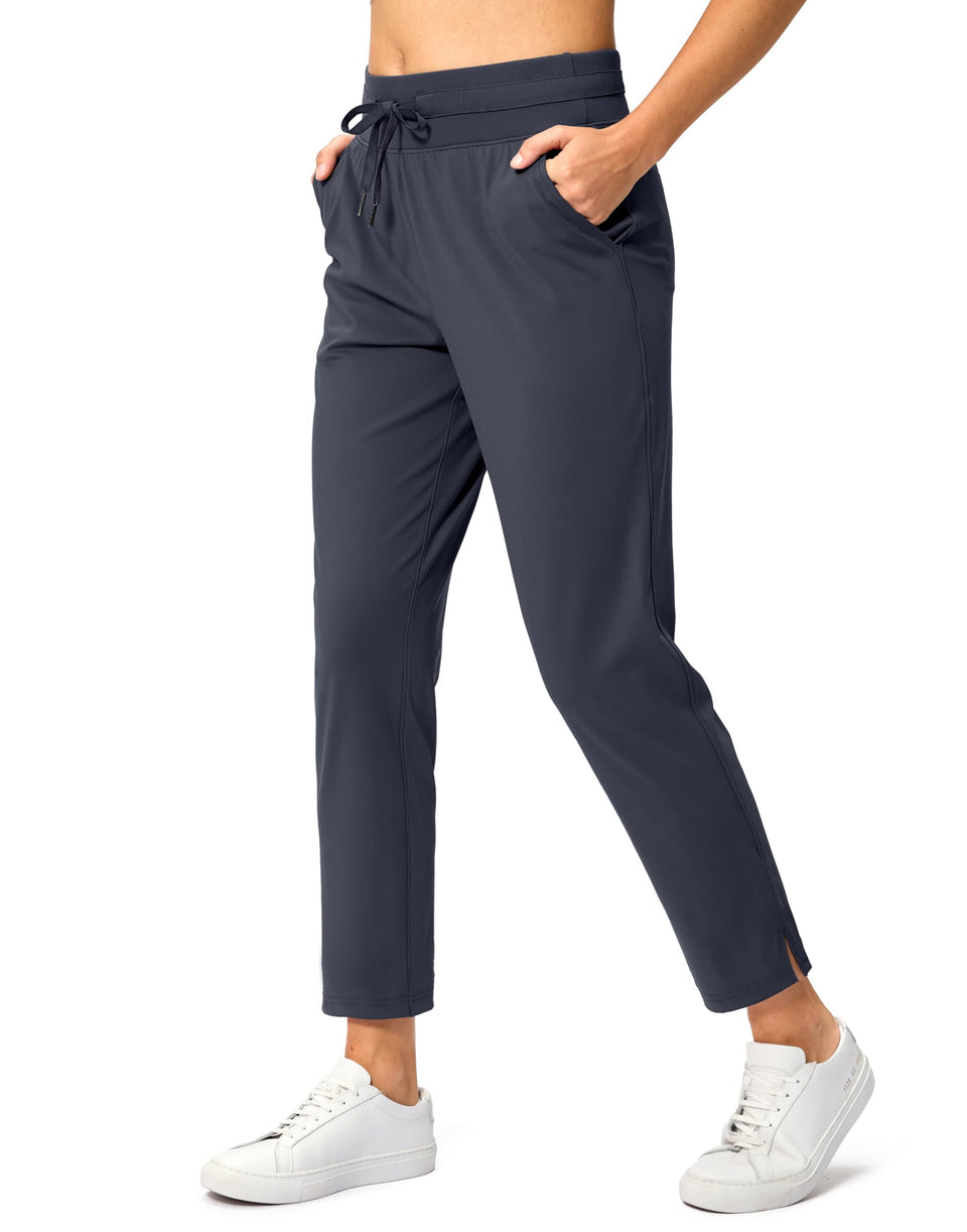 Soothfeel women's pants front view with 7-8 stretch for all-day comfort.