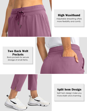 Soothfeel golf office pants in dark pink, flexible motion for work and on course