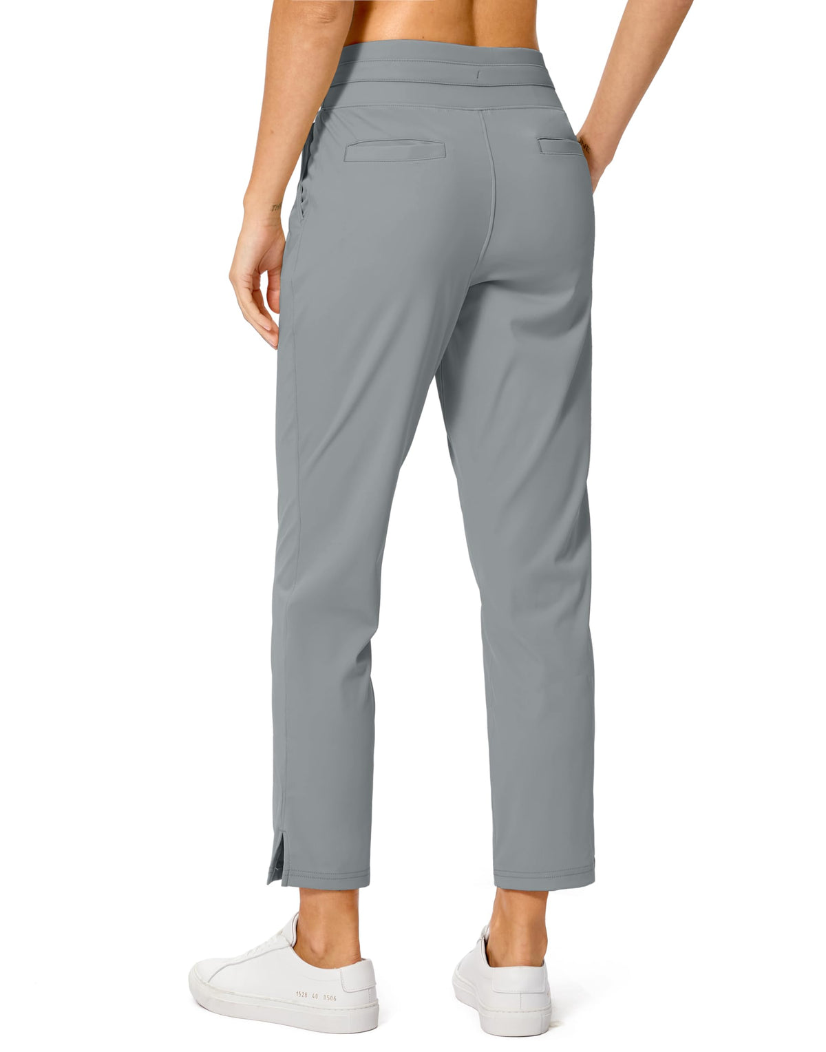Soothfeel high-waisted elastic waistband pants offer a comfortable, flattering fit.