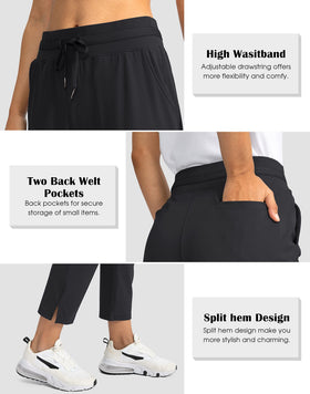 Soothfeel split-hem pants add style for travel and daily activities.