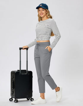 Soothfeel versatile 7/8 pants ideal for travel, work, and golf with a chic split hem.