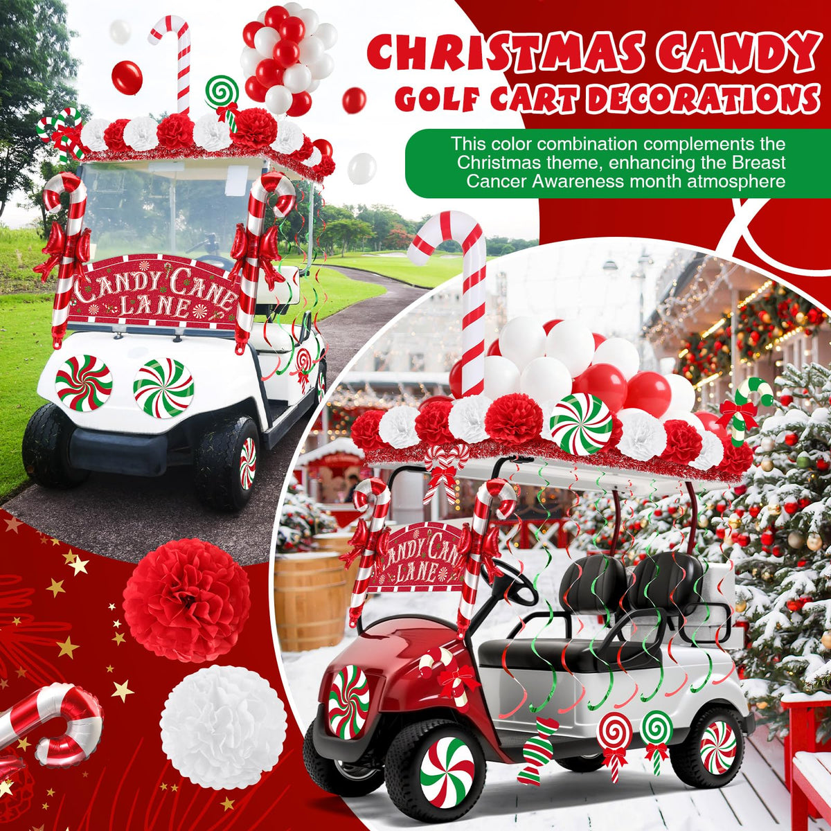 Soulchen candy canes balloons with bowties add playful, eye-catching detail
