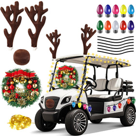 Soulchen Christmas antler decor for golf cart adds festive flair.