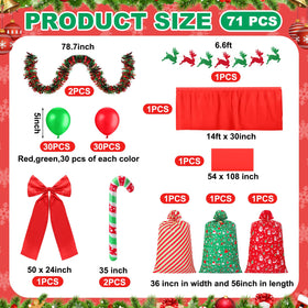 Soulchen Christmas golf cart red-tablecloth provides a clean, cohesive display for photos and crowds.